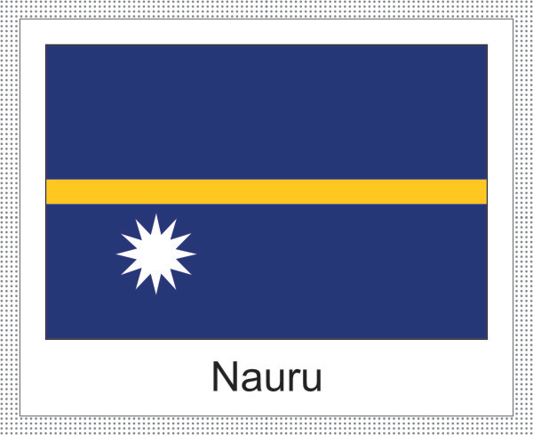 Nauru | Aufkleber mit weissem Design Nauru | Aufkleber mit weissem Design
