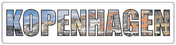 Kopenhagen | Aufkleber- (weiss)
