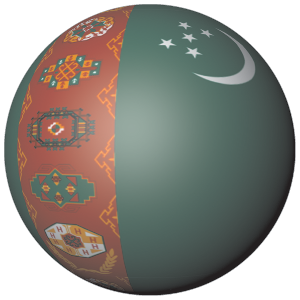 Turkmenistan | Sticker in ball shape