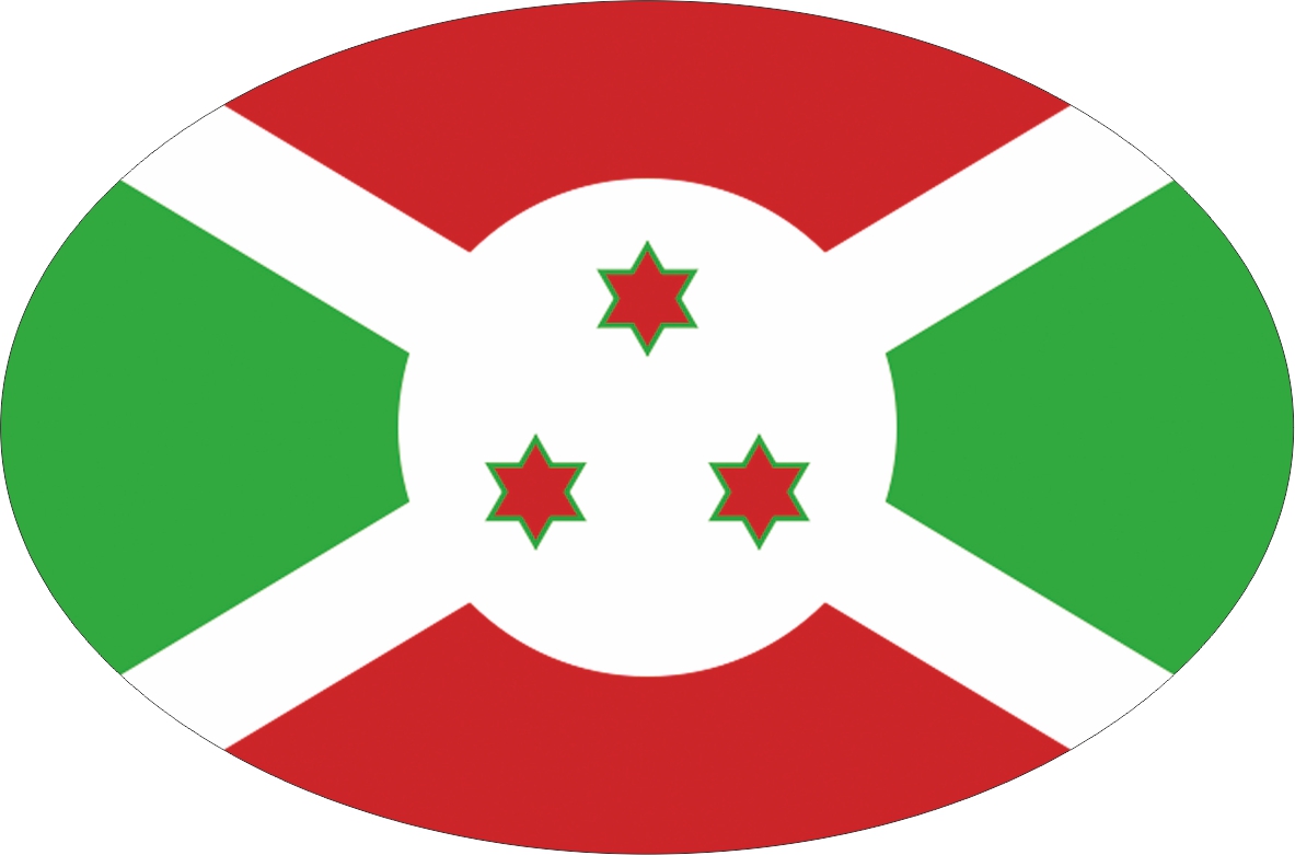 Burundi | Aufkleber in ovaler Form