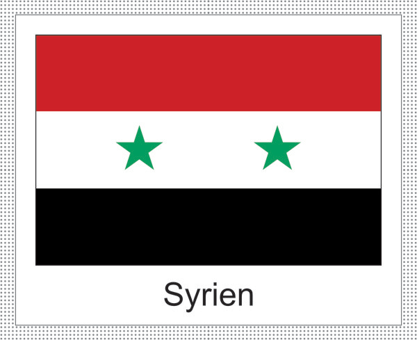 Syrien | Aufkleber mit weissem Design