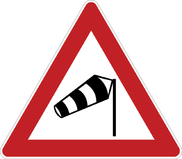 Traffic sign 117.10 - Crosswind from the right
