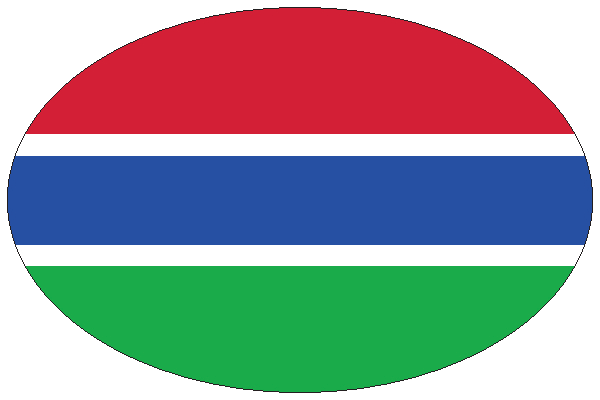 Gambia | Aufkleber in ovaler Form