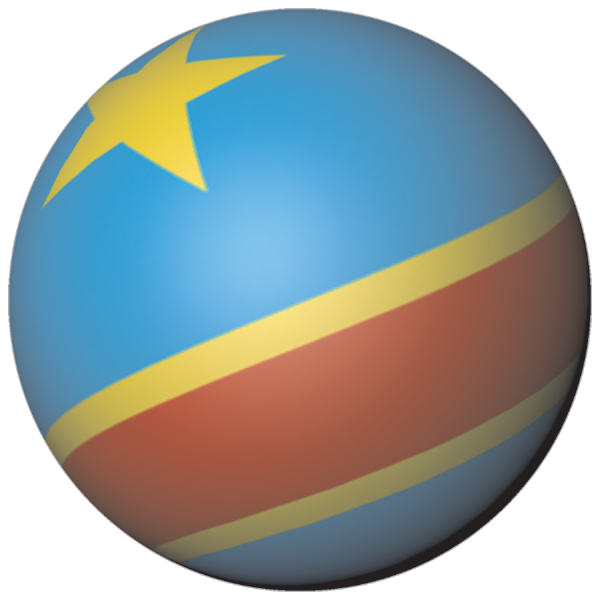 Kongo (Dem. Republik) | Aufkleber in Kugelform 