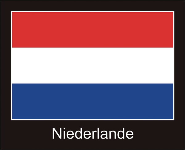 Niederlande | Aufkleber mit schwarzem Design 