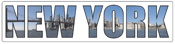 New York | Aufkleber- (weiss)