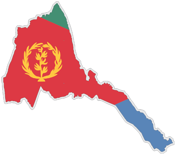 Eritrea | Auf Contour geschnittene Flagge
