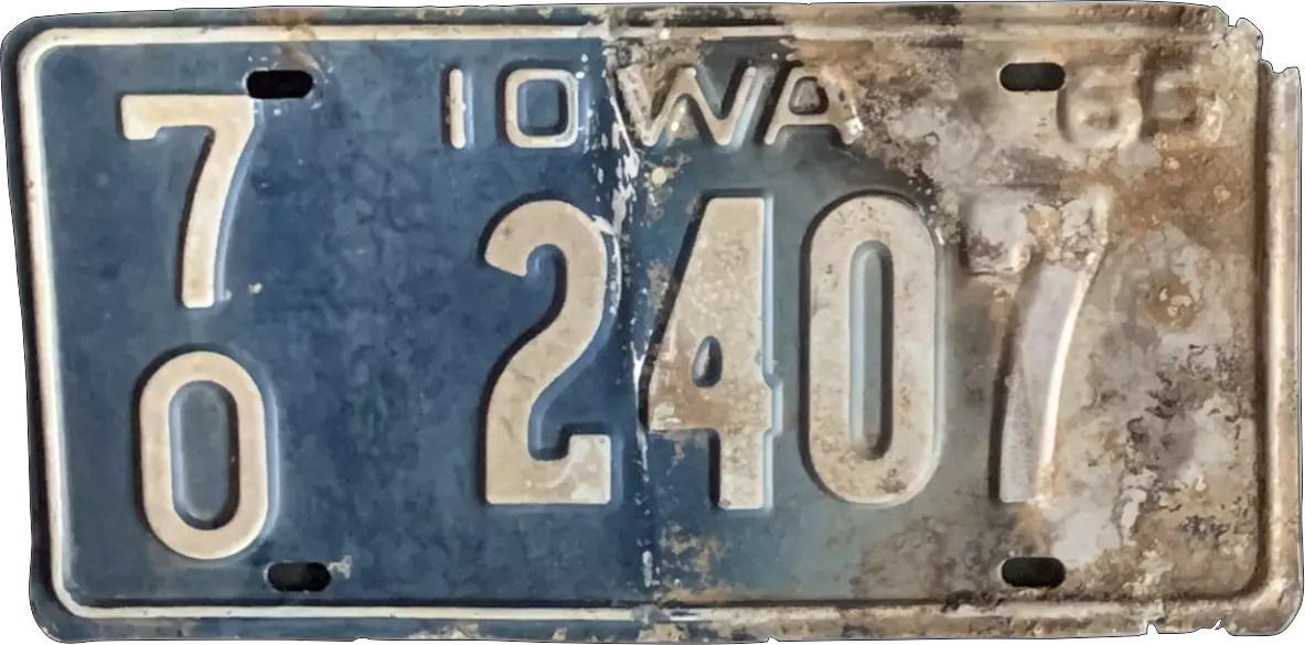USA-Kennzeichen als Aufkleber | Iowa.9