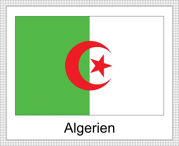 Algerien | Aufkleber mit weissem Design