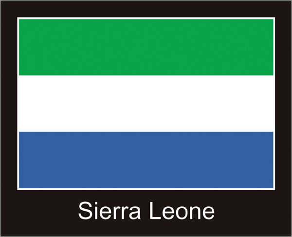 Sierra Leone | Aufkleber mit schwarzem Design 