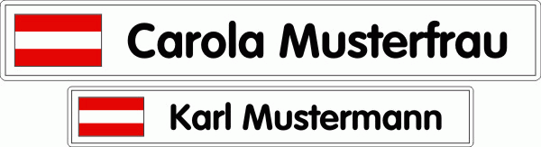 Namensaufkleber A-