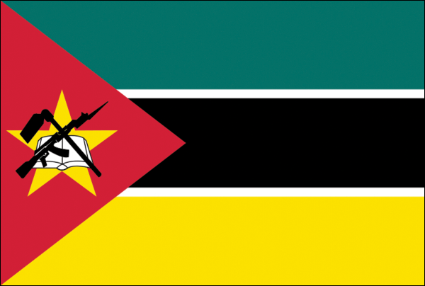 Mosambik | Flagge -gleiche Größe