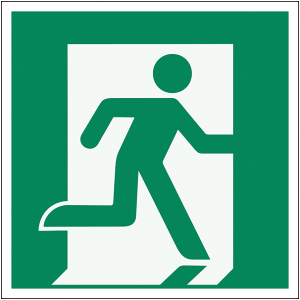Rettungszeichenaufkleber .002- E002 Rettungsweg rechts