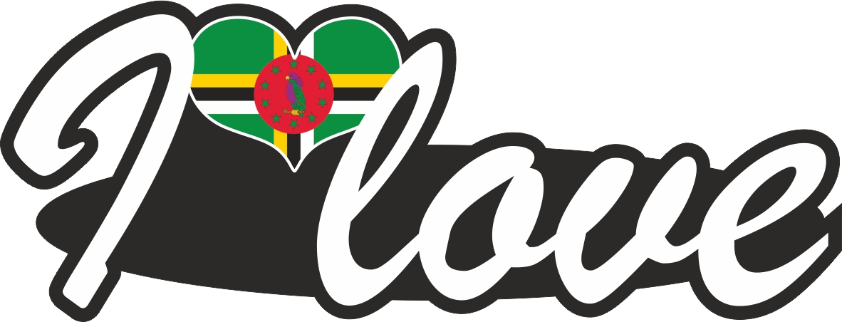 Dominica | I love ... Aufkleber