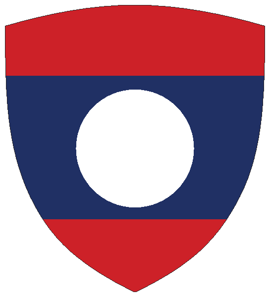 Laos | Flagge -wappenförmig