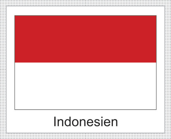 Flagge | Indonesien -weisses Design