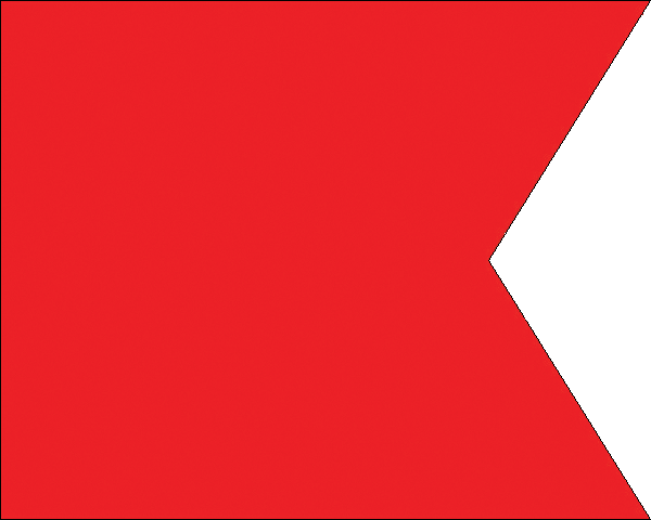 Flag alphabet as a sticker - here: Bravo