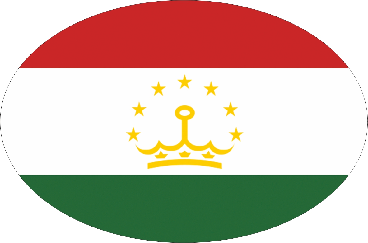 Tajikistan | sticker in oval shape