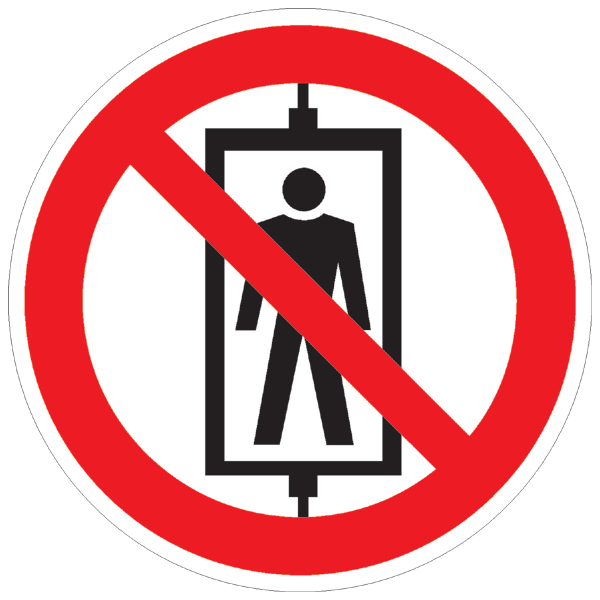 Verbotszeichenaufkleber alt .014- Personenbeförderung verboten  (alt)