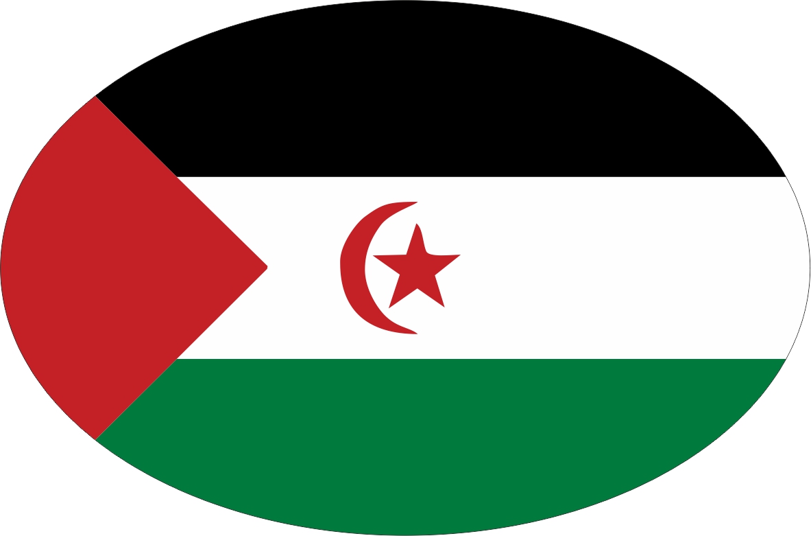 Western Sahara | sticker in oval shape 