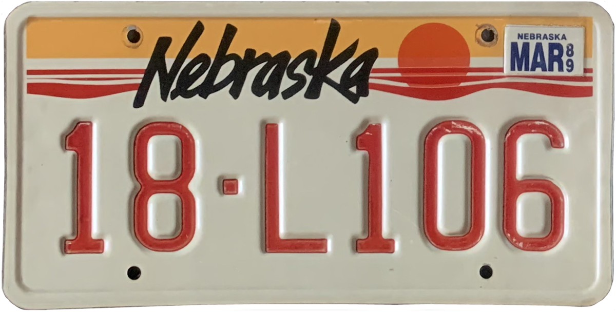 USA-Kennzeichen als Aufkleber | Nebraska.5