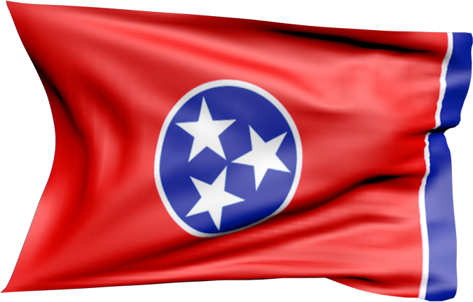 Tennessee | Waving flag as a sticker
