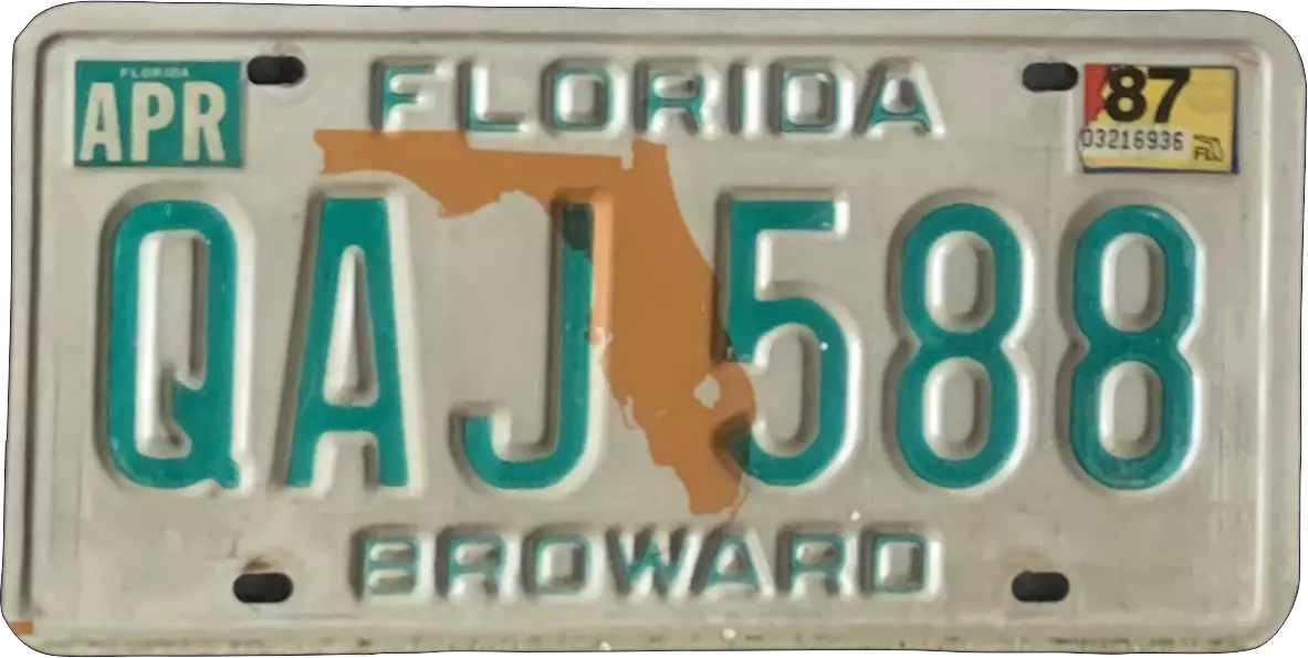 USA-Kennzeichen als Aufkleber | Florida.8