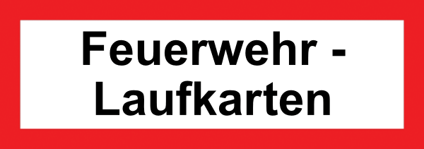 Feuerwehr Aufkleber - Feuerwehr - Laufkarten