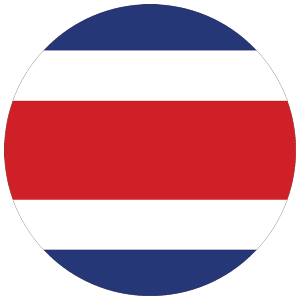 Costa Rica | rund geschnittener Aufkleber
