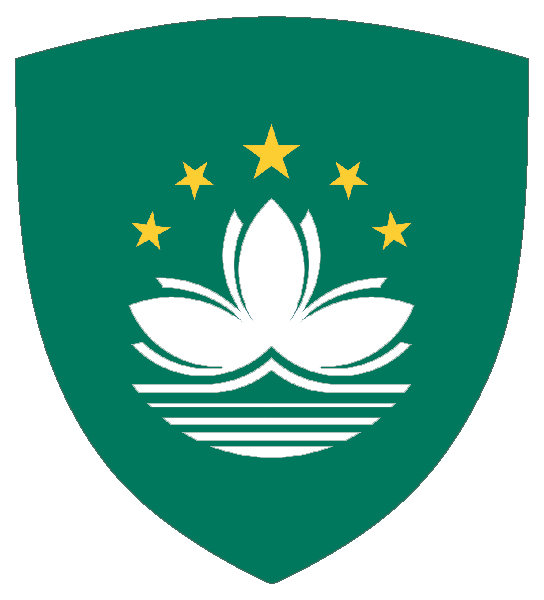 Macau | Flagge -wappenförmig