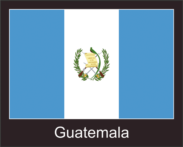 Flagge | Guatemala -schwarzes Design