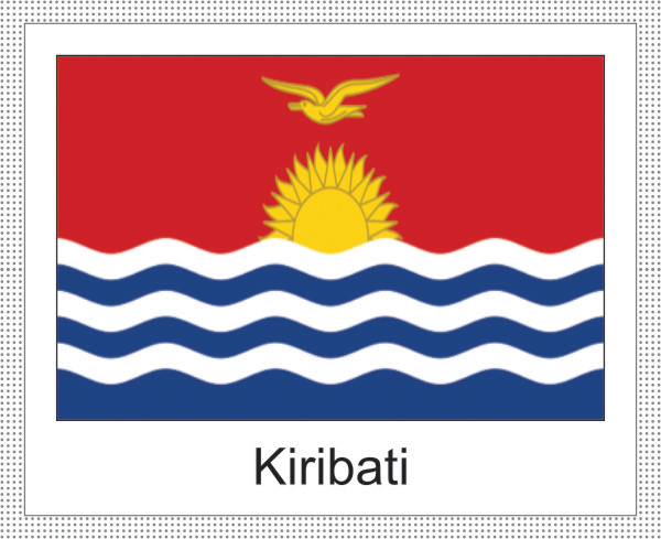 Kiribati | Aufkleber mit weissem Design Kiribati | Aufkleber mit weissem Design