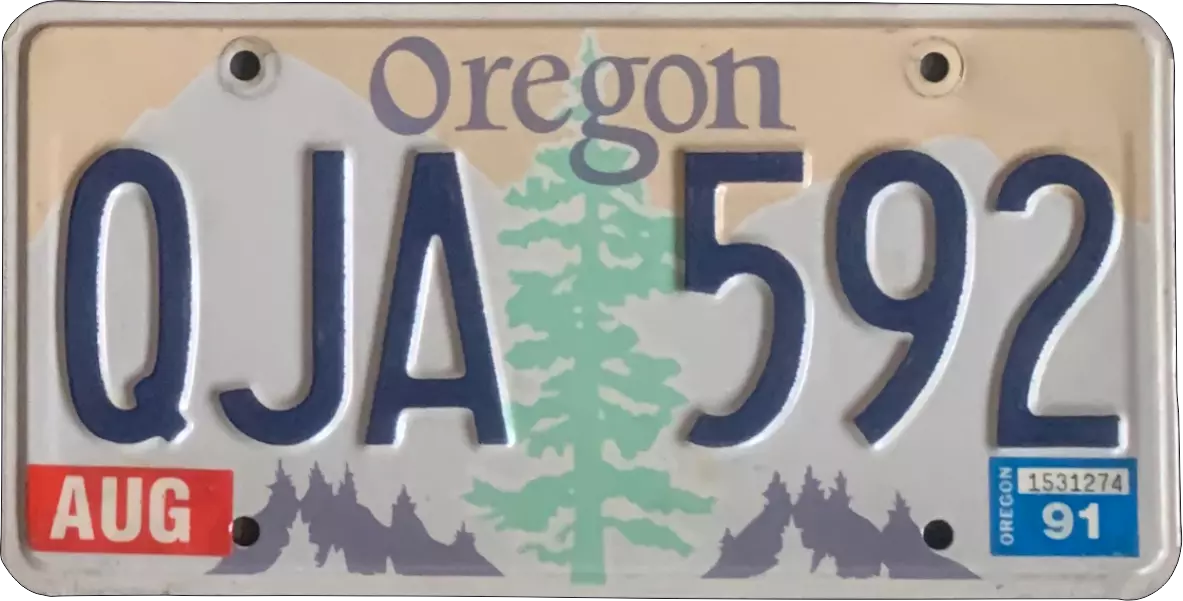USA license plate | Oregon.3