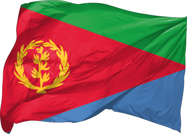 Eritrea | wehende Flagge als Aufkleber