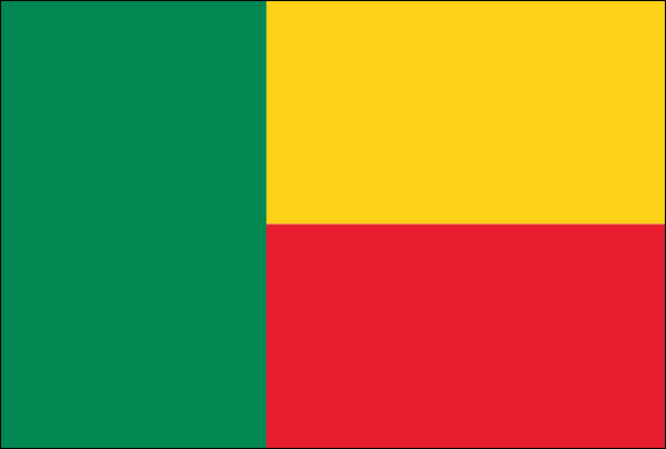 Benin | Flagge -gleiche Größe Benin | Flagge -gleiche Größe