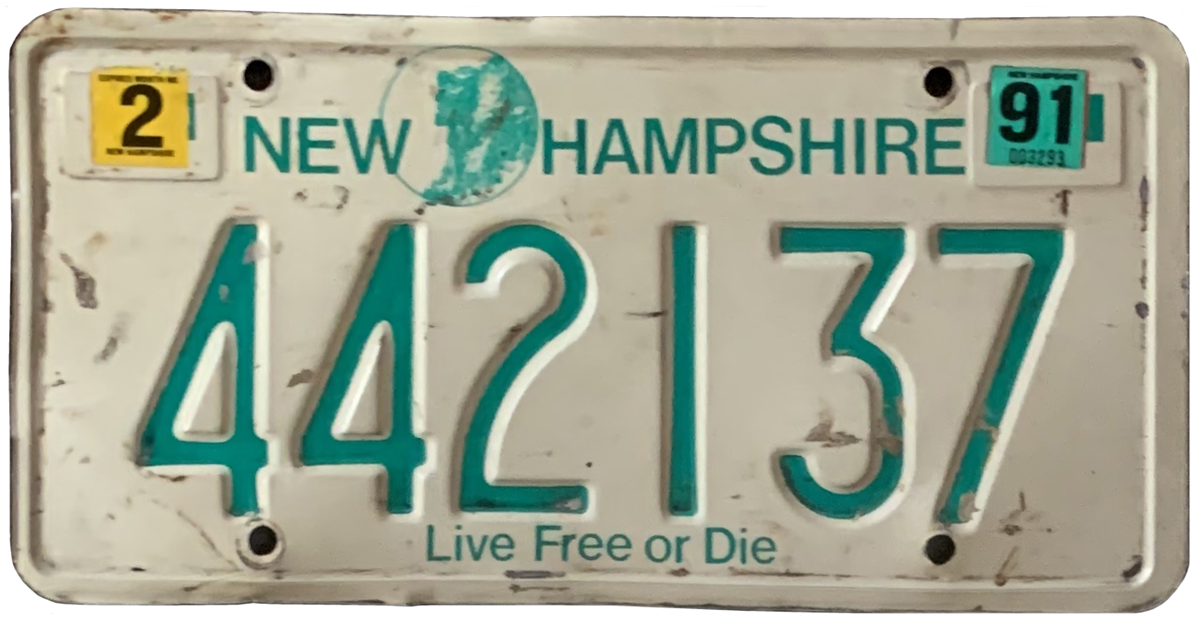 USA license plate | New Hampshire.1