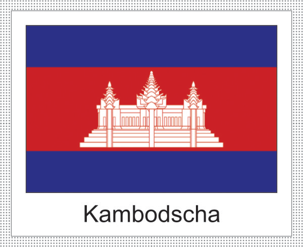 Kambodscha | Aufkleber mit weissem Design