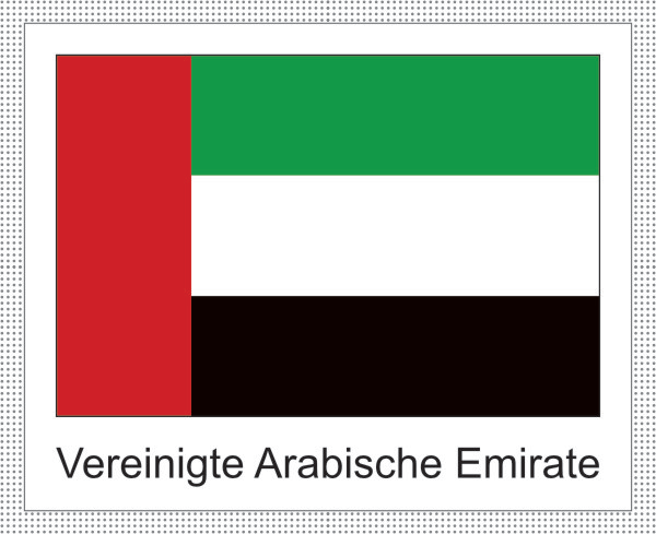 Vereinigte Arabische Emirate | Aufkleber mit weissem Design Vereinigte Arabische Emirate | Aufkleber mit weissem Design