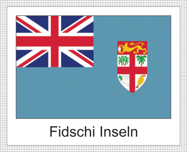 Fidschi Inseln | Aufkleber mit weissem Design