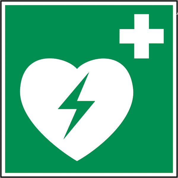 Rettungszeichenaufkleber .004- Defibrillator (alt)
