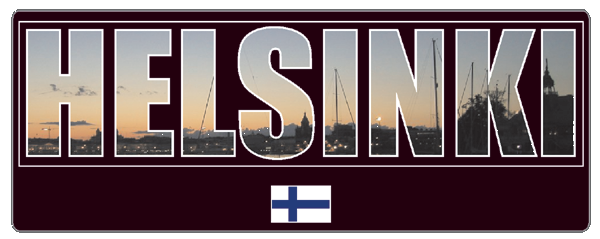 Helsinki | Aufkleber- (schwarz)