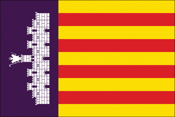Aufkleber - Fahne-Flagge von Mallorca Aufkleber - Fahne-Flagge von Mallorca