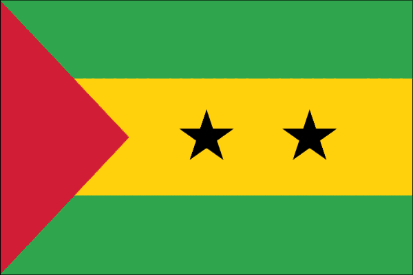 São Tomé und Príncipe | Flagge -gleiche Größe São Tomé und Príncipe | Flagge -gleiche Größe