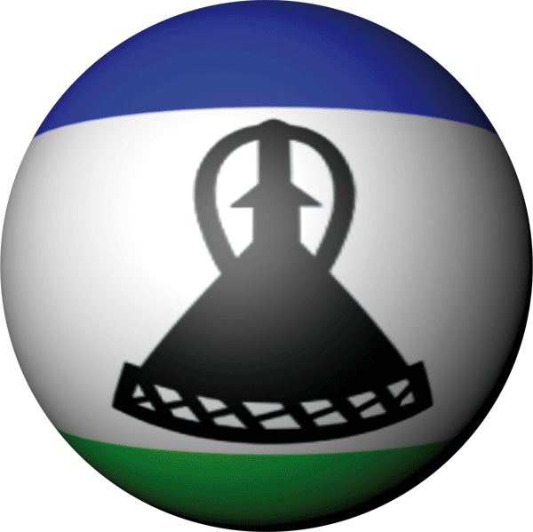 Lesotho | Aufkleber in Kugelform 