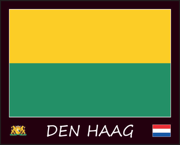 Flagge von Den Haag | schwarz