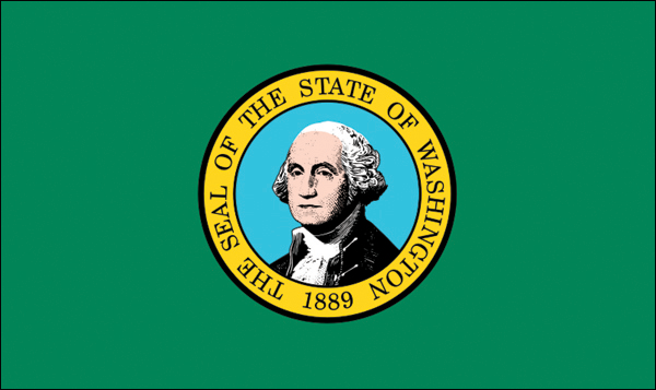 Washington | Flagge von Washington als Aufkleber