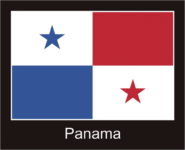 Panama | Aufkleber mit schwarzem Design 