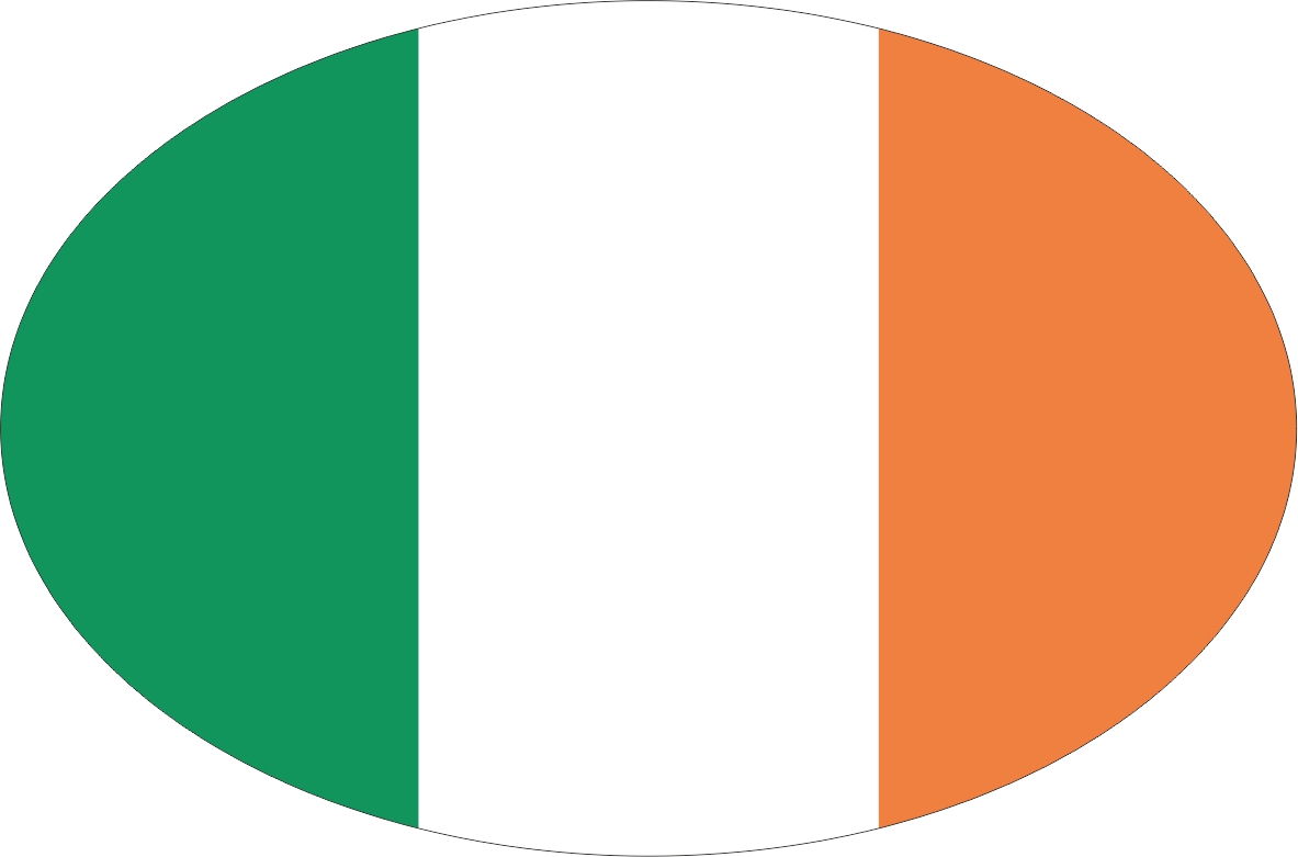 Irland | Aufkleber in ovaler Form