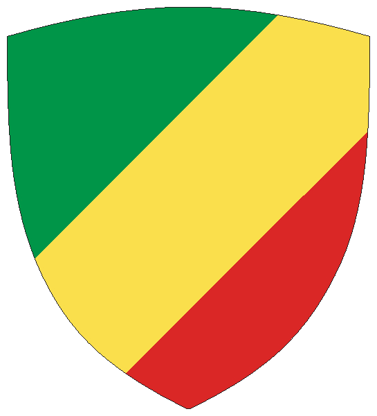 Kongo -Republik | Flagge -wappenförmig