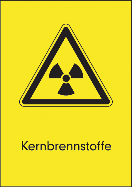 Hinweiß Aufkleber Warnung vor radioaktiven Stoffen Gefahr Sticker ab 5cm Uv fest 